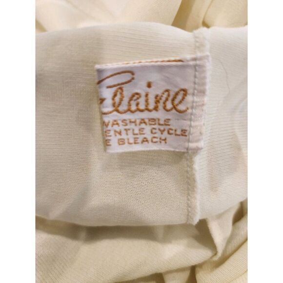 Vintage 60s Miss Elaine Light Mint Green Nylon Button Up Peignoir Robe S - Picture 6 of 6